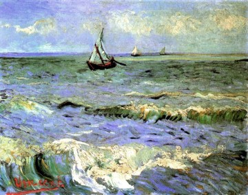  Marie Lienzo - Paisaje marino en Saintes Maries Vincent van Gogh